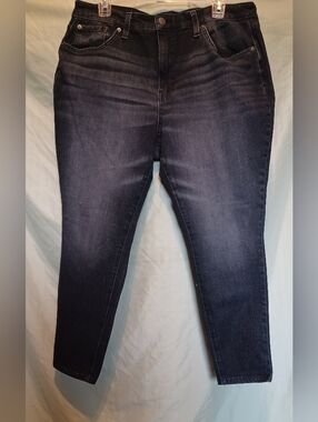 Time And Tru Women’s Black Fade Wash High Rise Curvy Skinny Stretch Denim Jeans